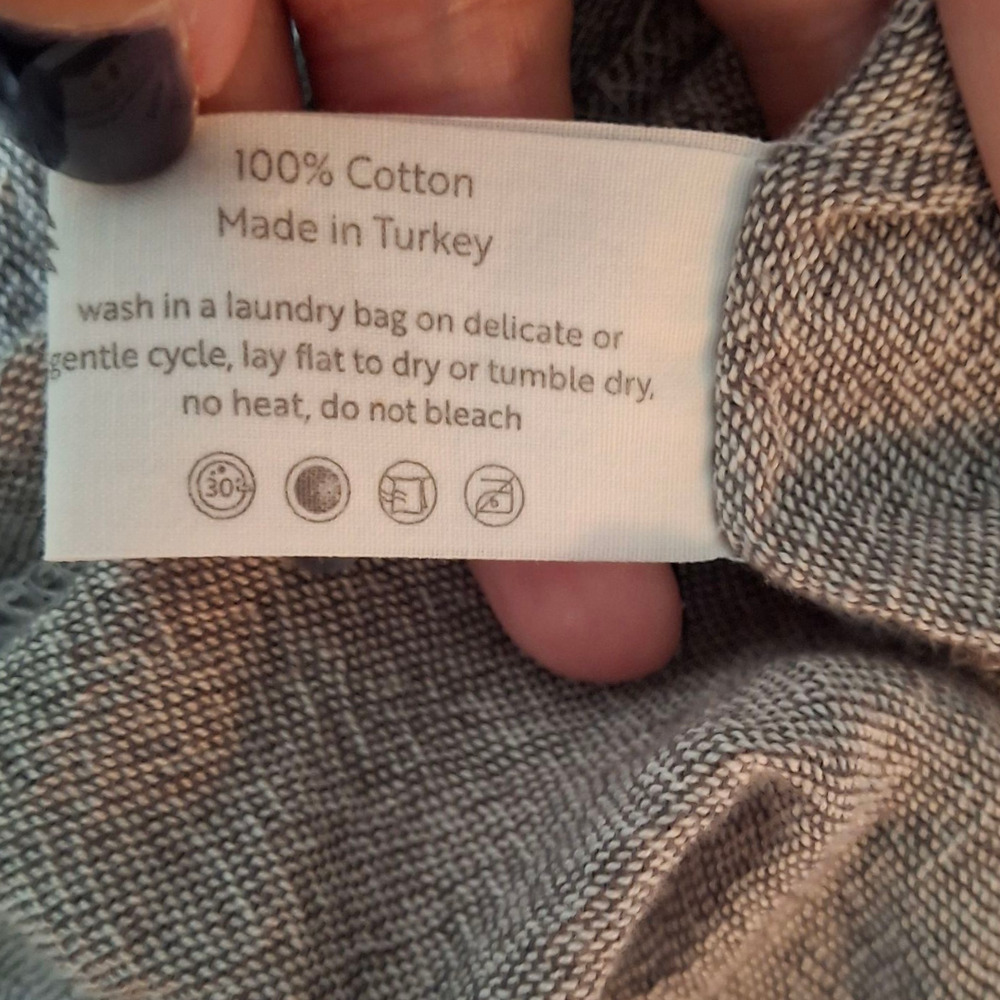 The Handloom Los Angeles Cotton Gray Asymmetric Strappy Dress size OS - Picture 6 of 6